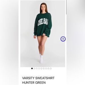 The Bar varsity sweatshirt hunter green